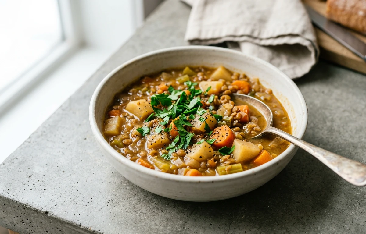 Hearty Root Vegetable & Lentil Stew