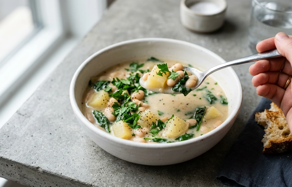 Hearty Turnip & White Bean Soup