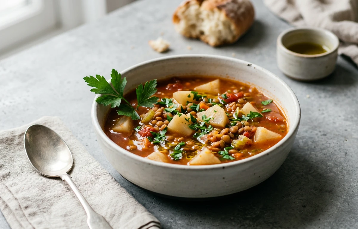 Hearty Turnip and Lentil Soup