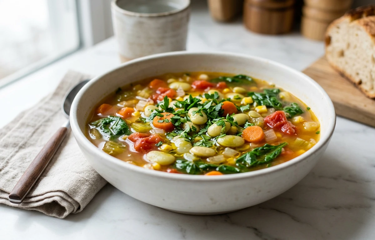 Hearty Vegetable & Lima Bean Soup