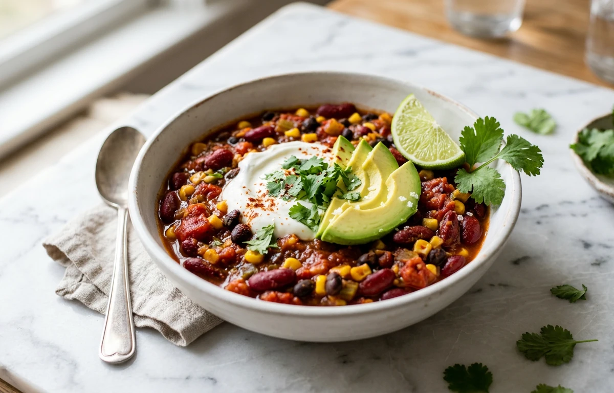 Hearty Vegetarian Kidney Bean Chili