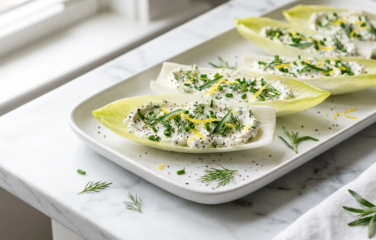 Herbed Goat Cheese Endive Boats