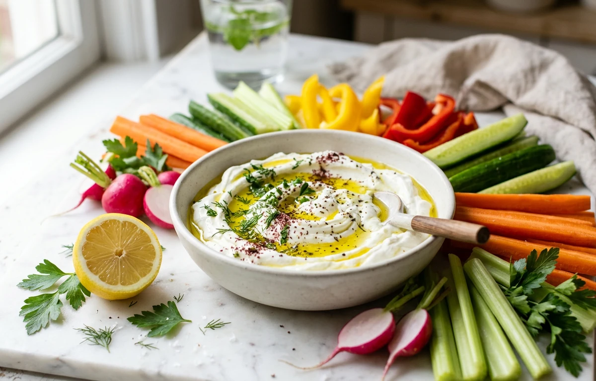 Herbed Labneh Dip with Crudités