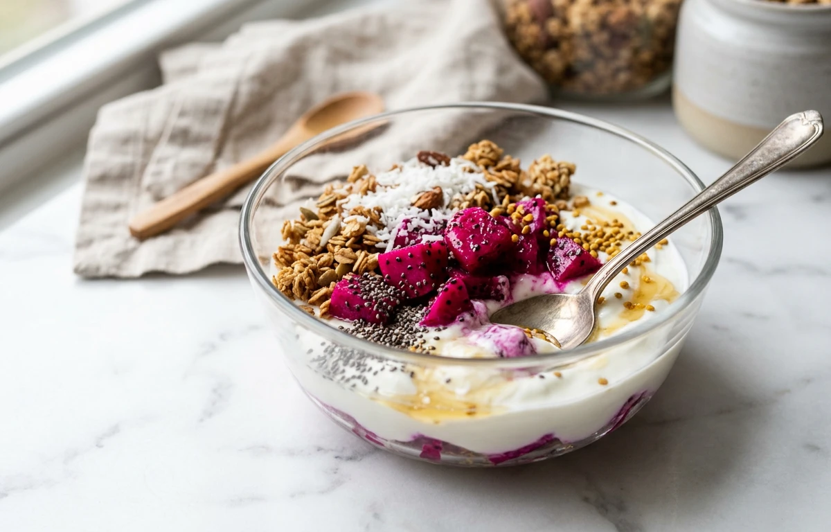 High-Fiber Passion Fruit Yogurt Bowl