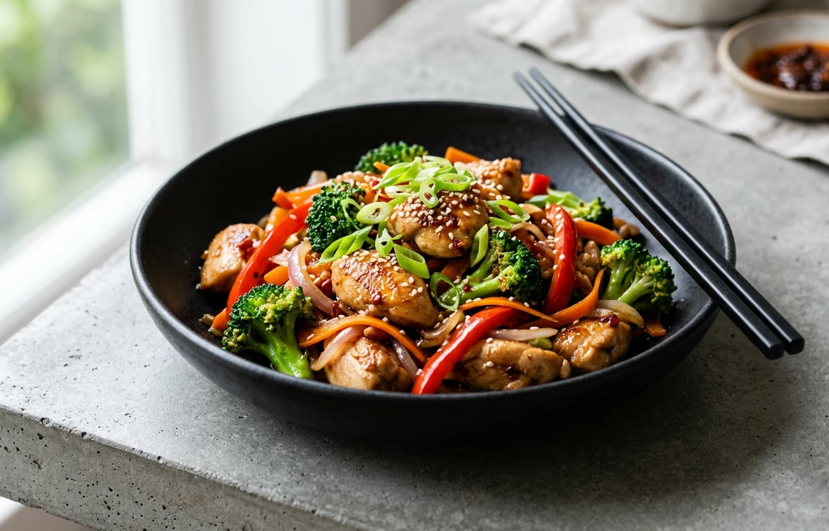 High-Heat Chicken & Veggie Stir-fry