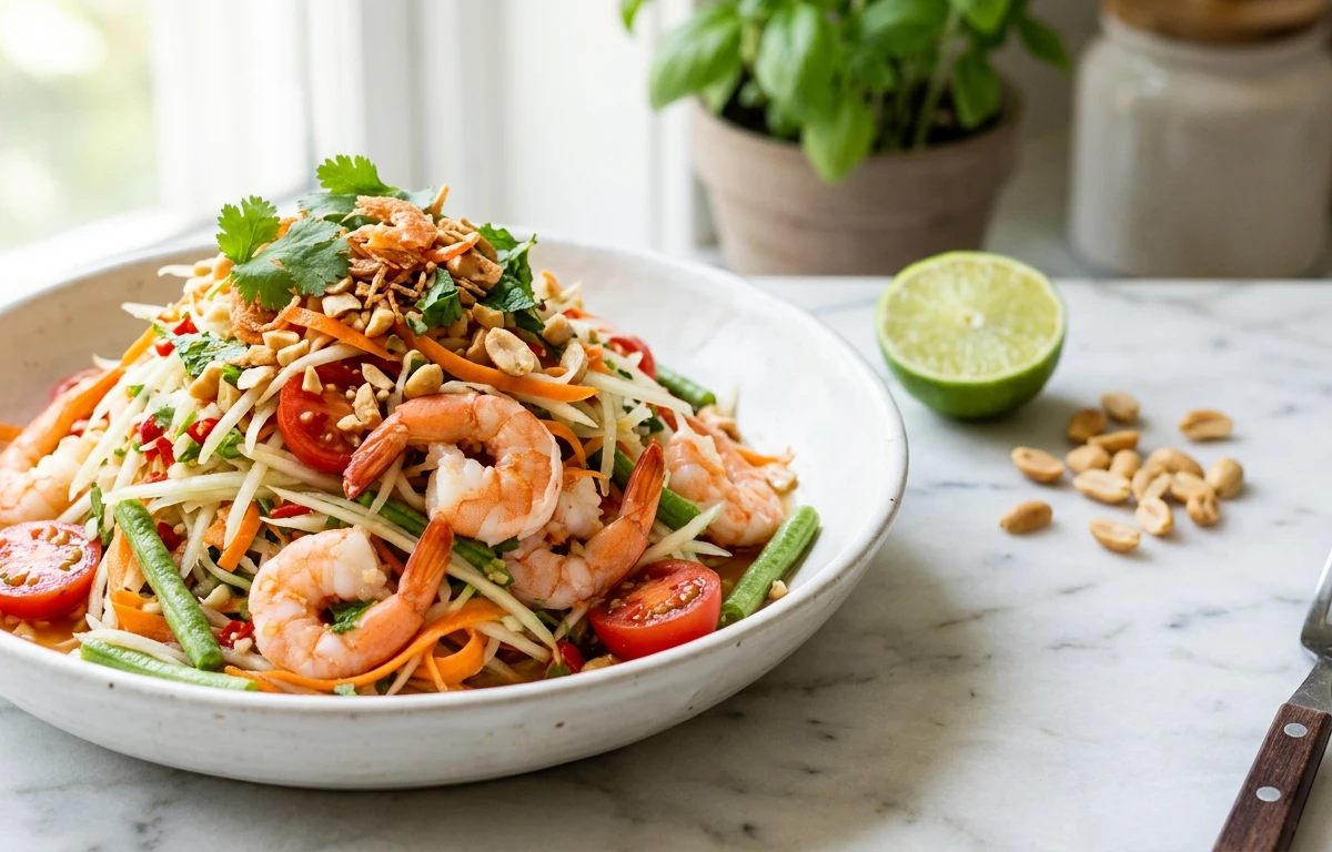 High-Protein Green Papaya Salad