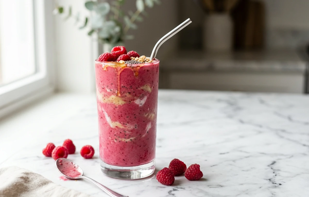 High-Protein Raspberry Smoothie