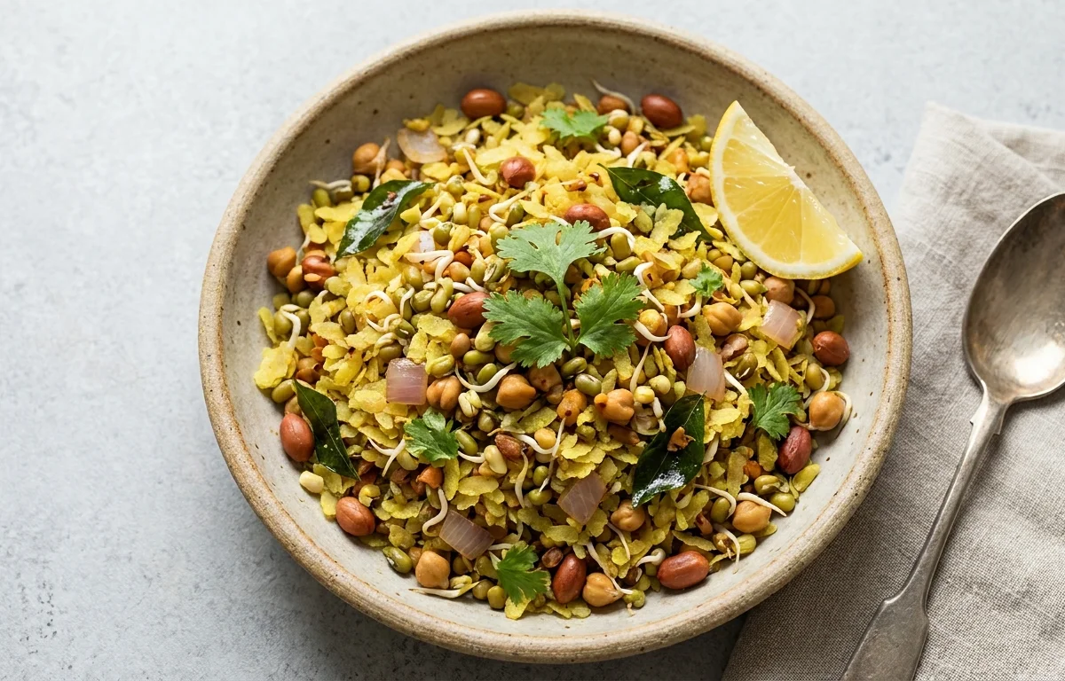 High-Protein Sprout Poha