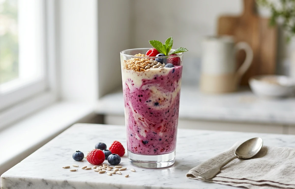 High-Sterol Wheat Germ & Berry Smoothie