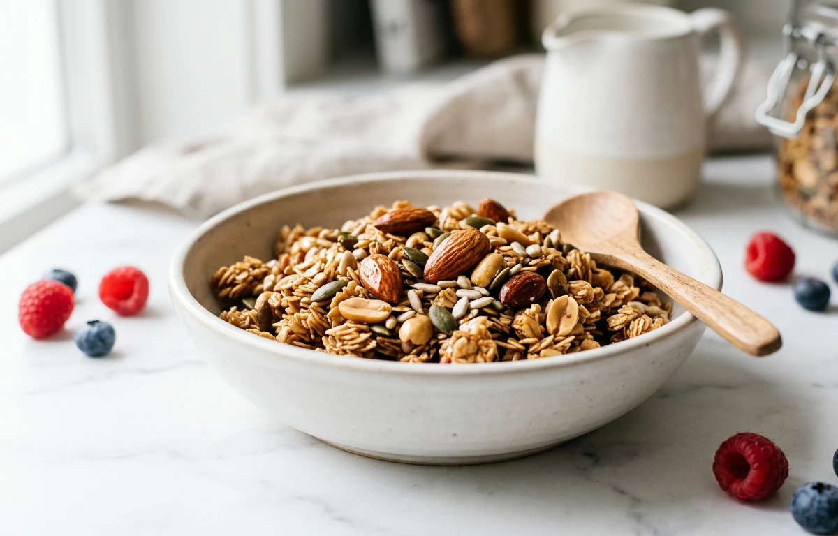 Homemade Almond & Peanut Granola