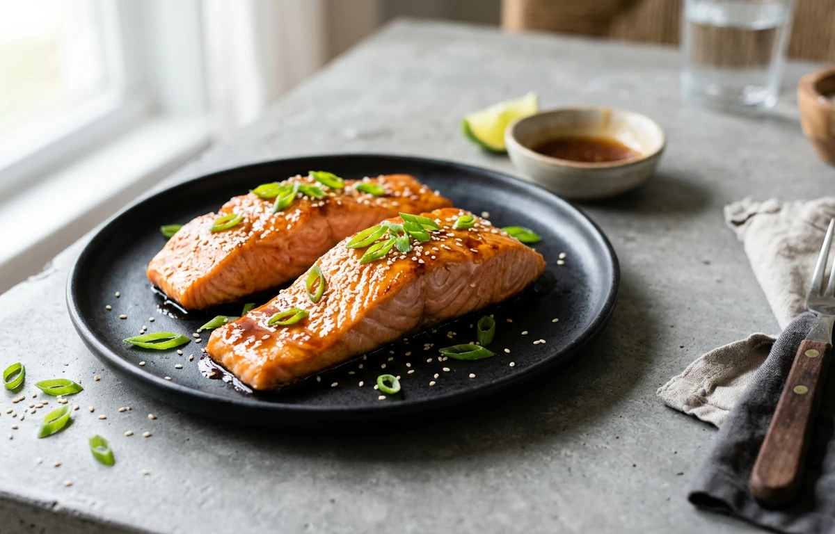 Honey-Glazed Salmon with Ginger