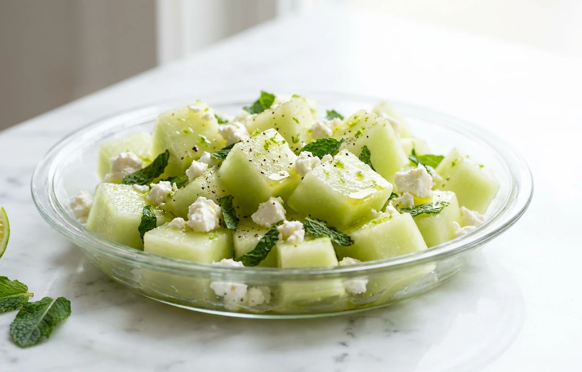 Honeydew, Feta & Mint Salad