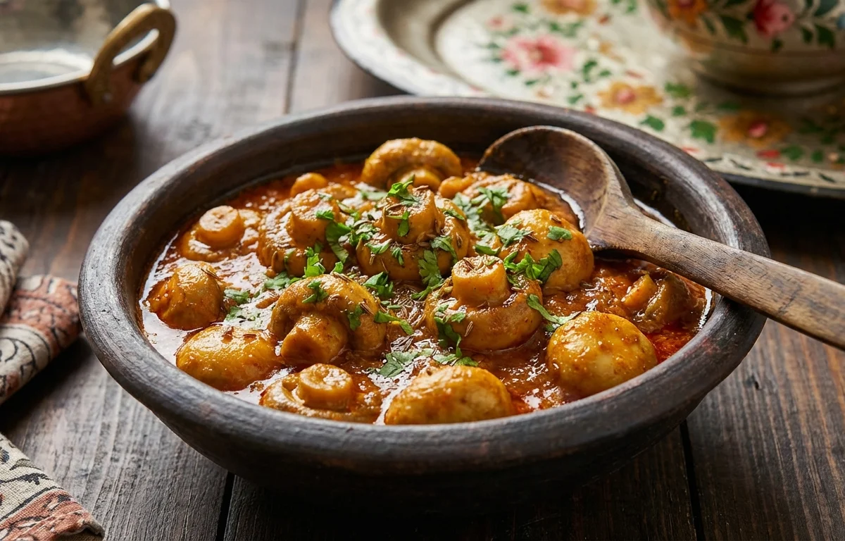 Kashmiri Mushroom Sabzi