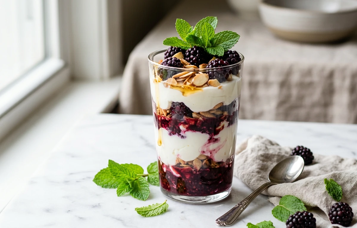 Layered Blackberry Yogurt Parfait