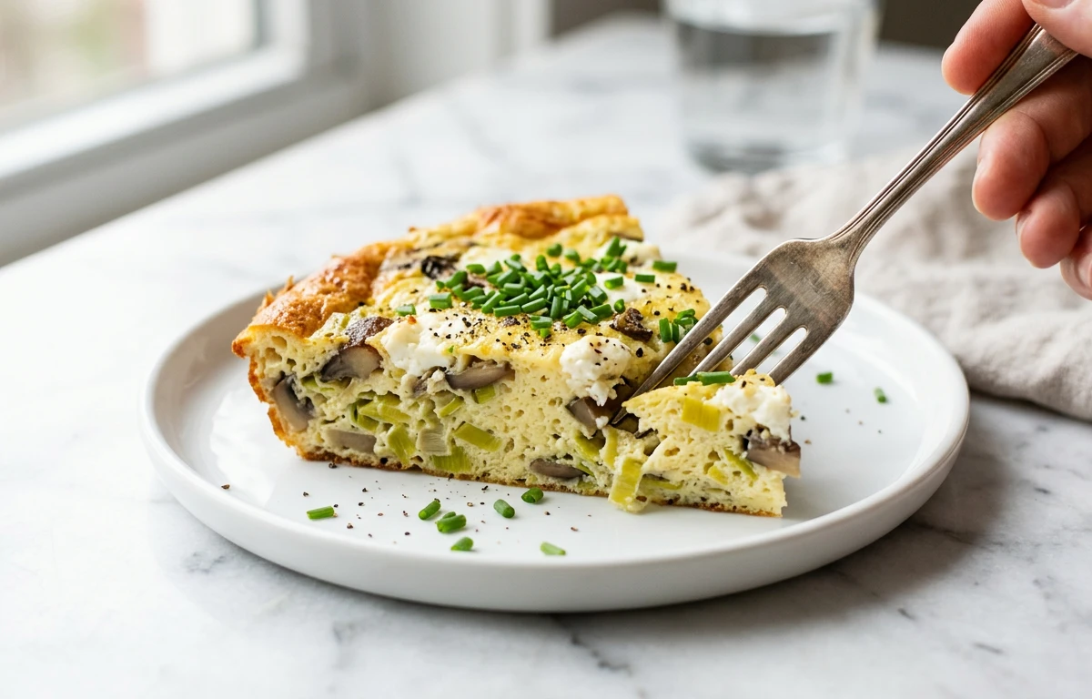 Leek and Mushroom Frittata