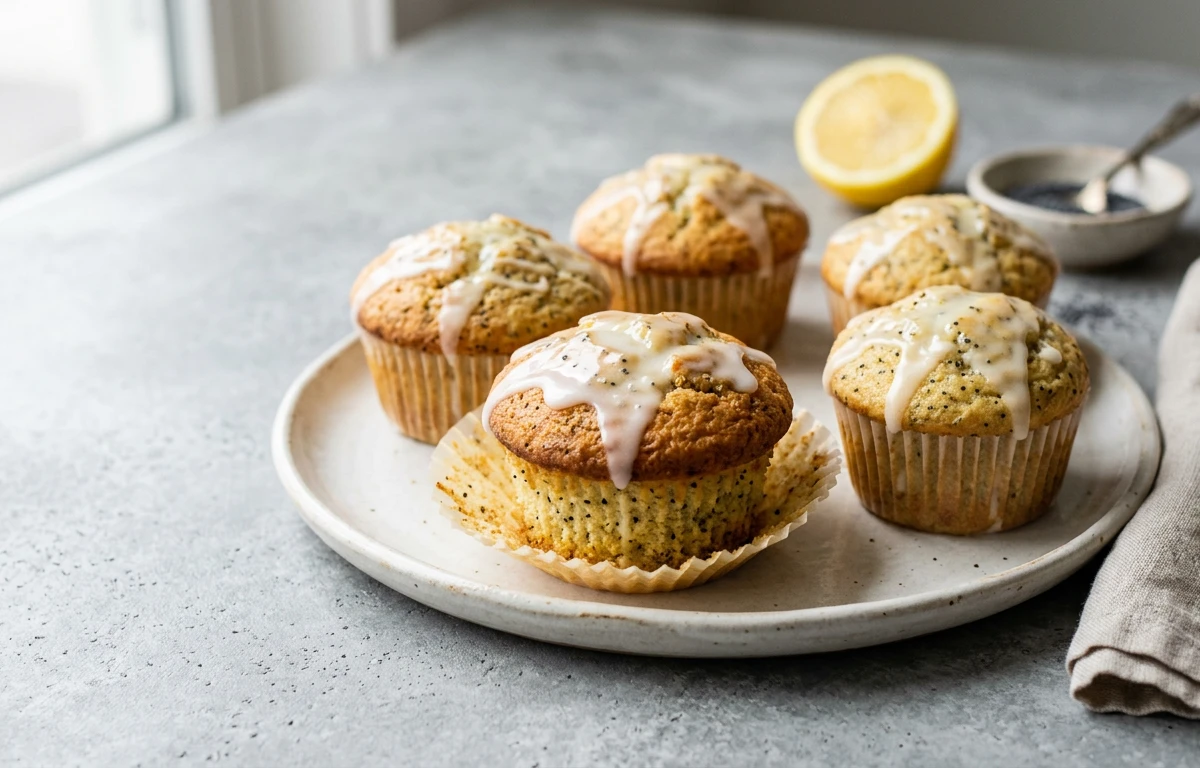 Lemon Poppy Seed Protein Muffins