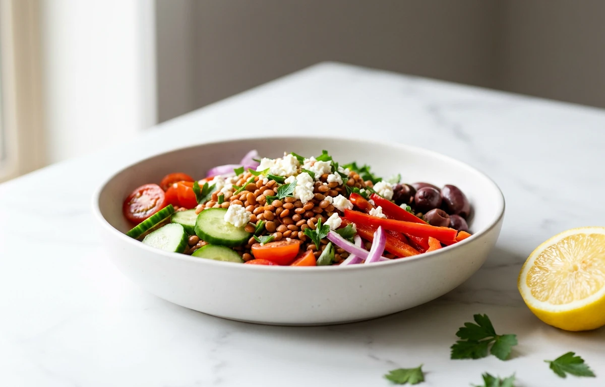 Lemony Lentil & Veggie Salad