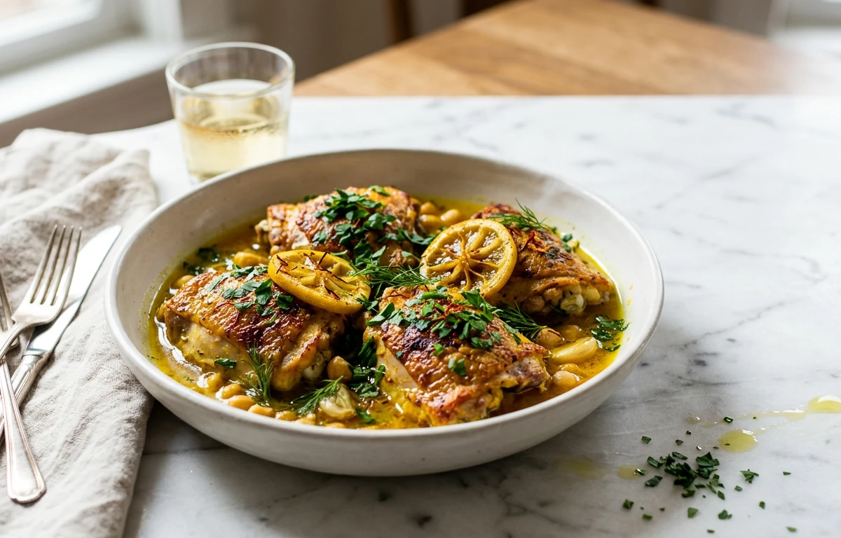 Lemony Saffron Chicken