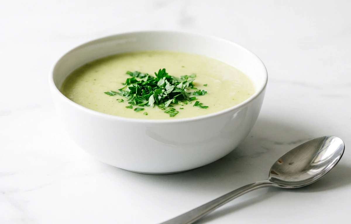 Light & Creamy Kohlrabi Leek Soup