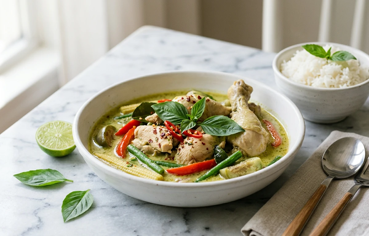 Light Green Curry with Chicken & Drumsticks