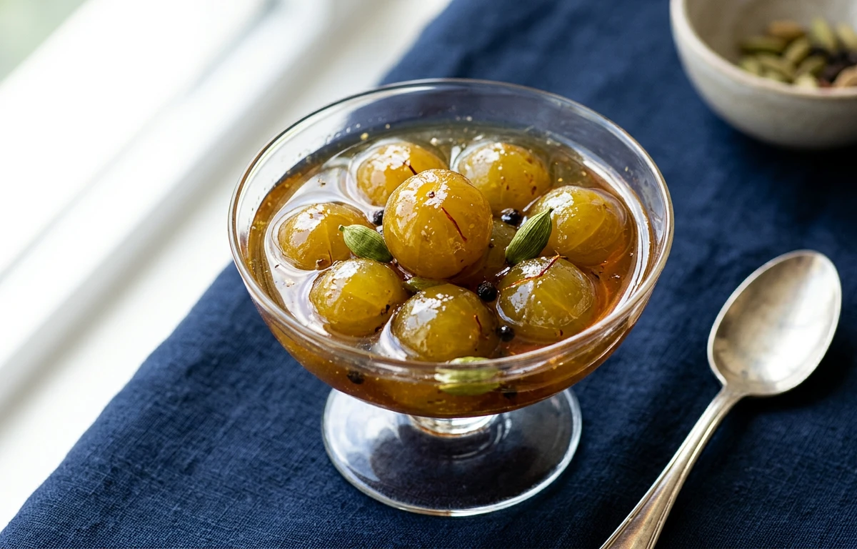 Lightly Sweetened Amla Preserve (Murabba)