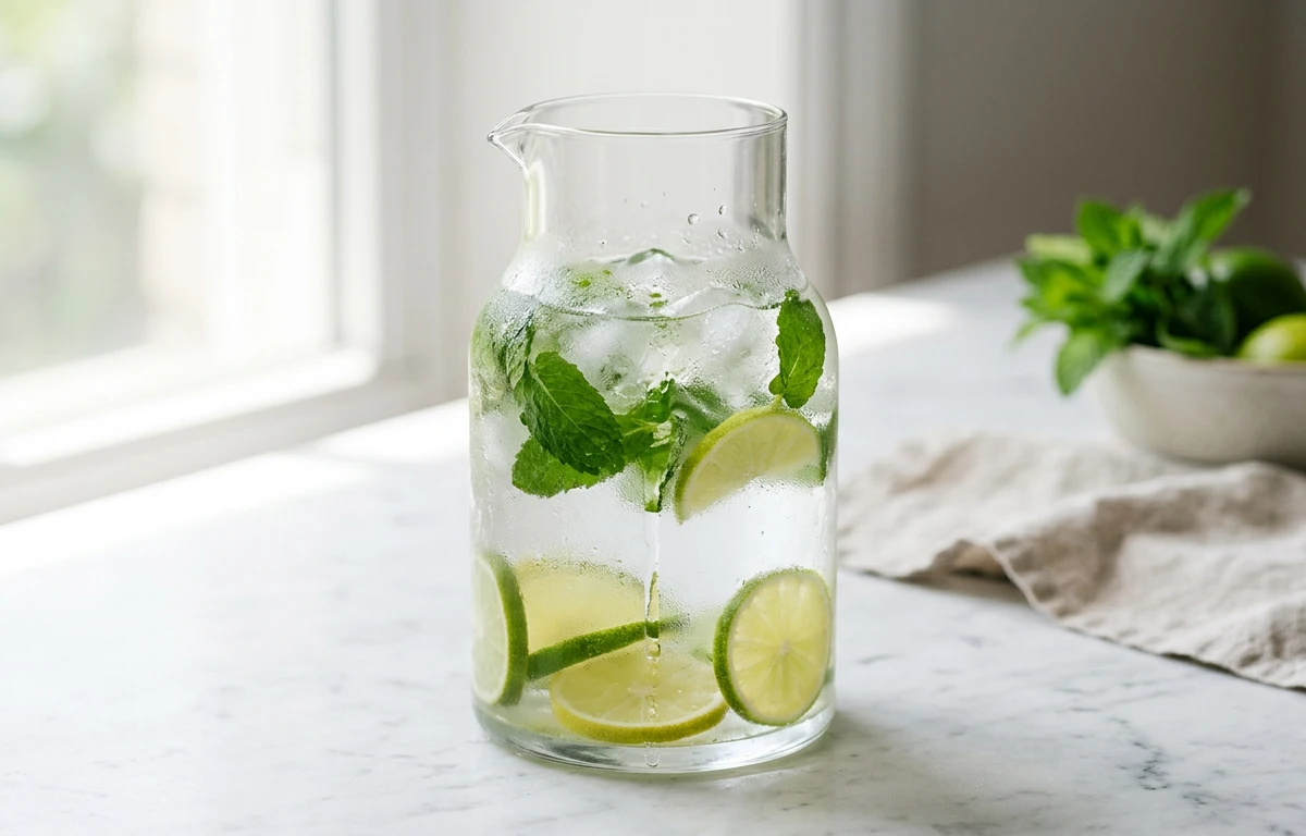 Lime & Mint Infused Water