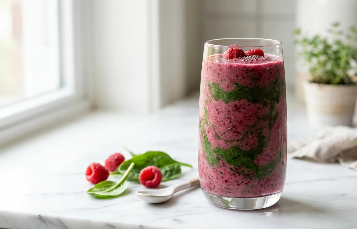 Low-Calorie Berry & Spinach Smoothie