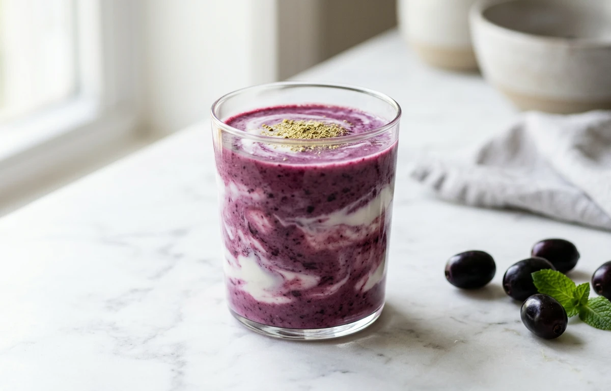 Low-Sugar Jamun Smoothie