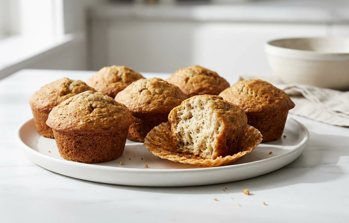 Low-Sugar Whole Wheat Banana Muffins