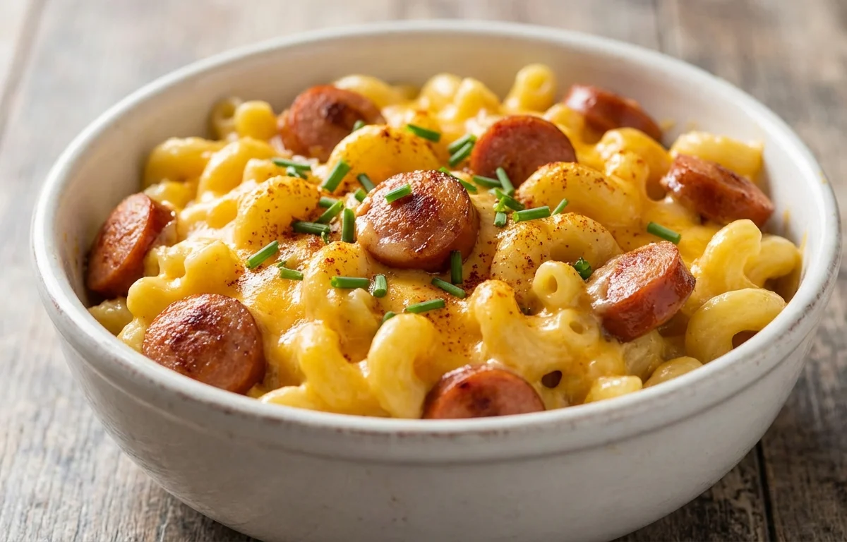 Mac and Cheese with Hot Dogs