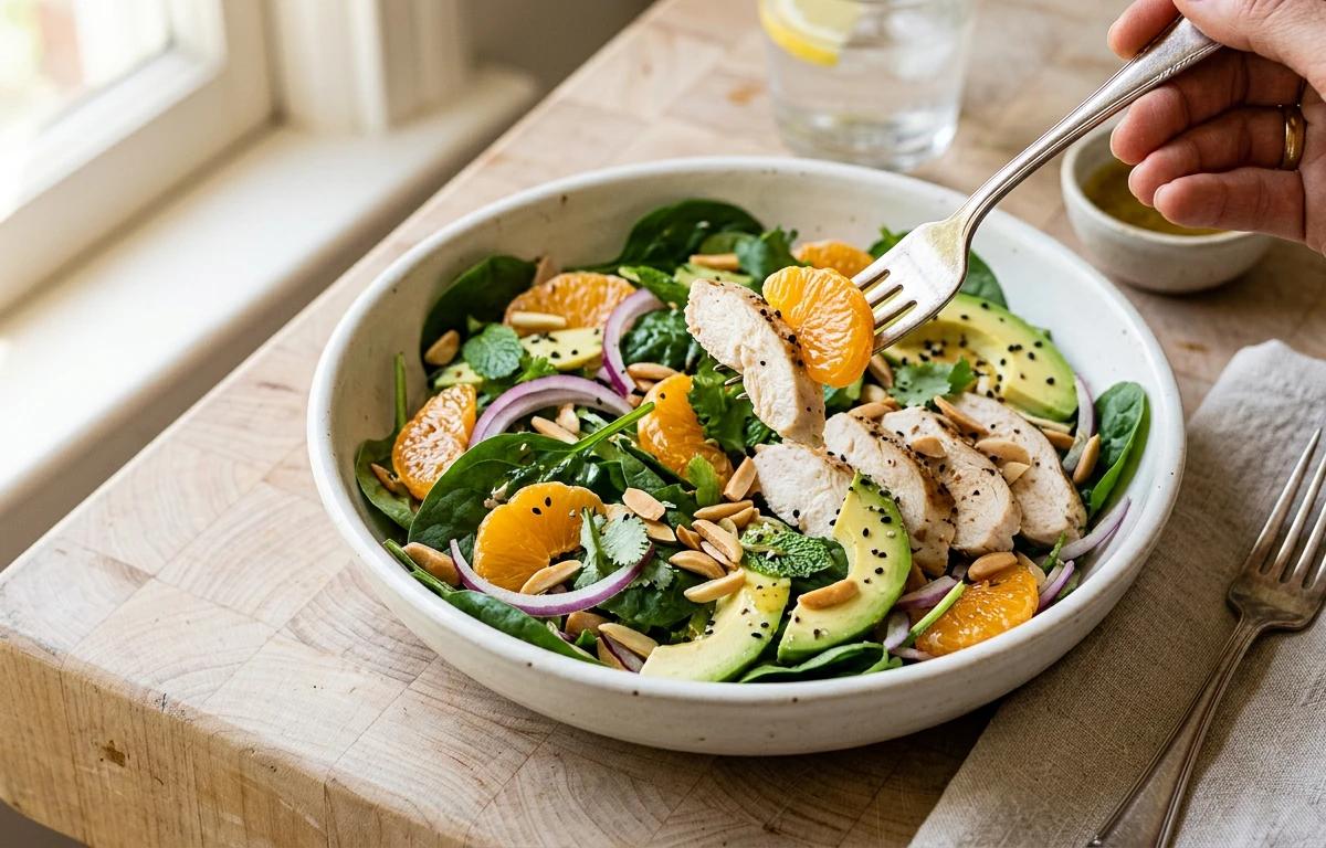 Mandarin, Chicken & Avocado Salad