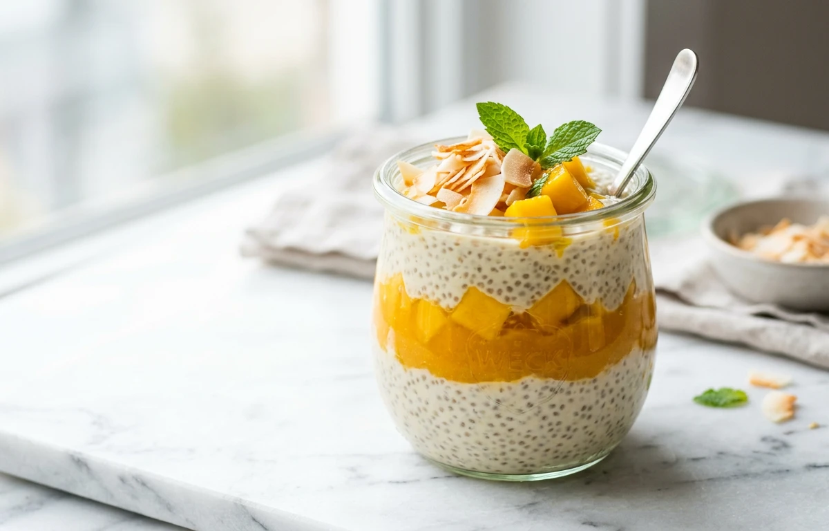 Mango Coconut Chia Pudding