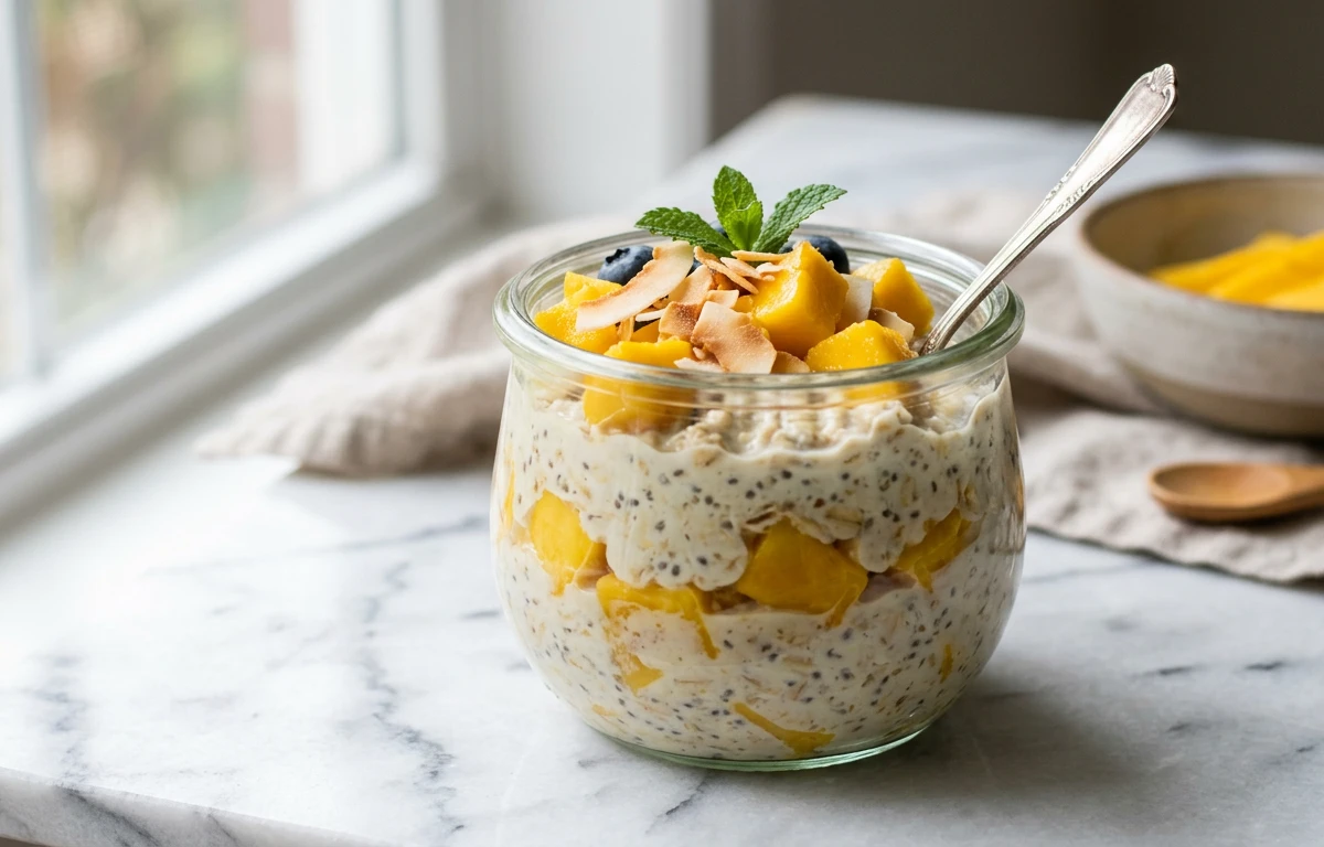 Mango Coconut Overnight Oats