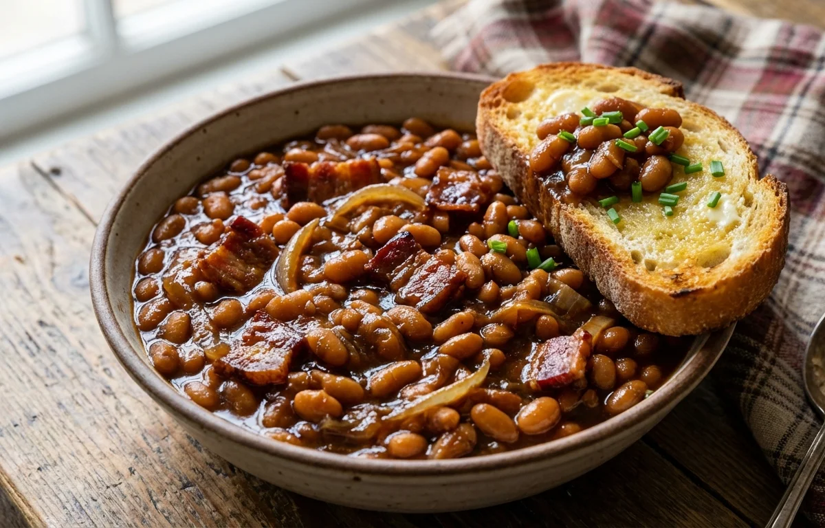 Maple Baked Beans on Toast