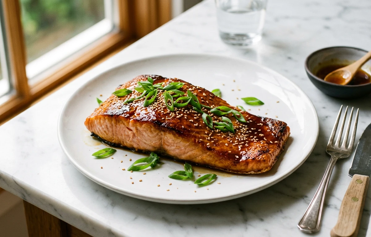 Maple-Garlic Glazed Salmon