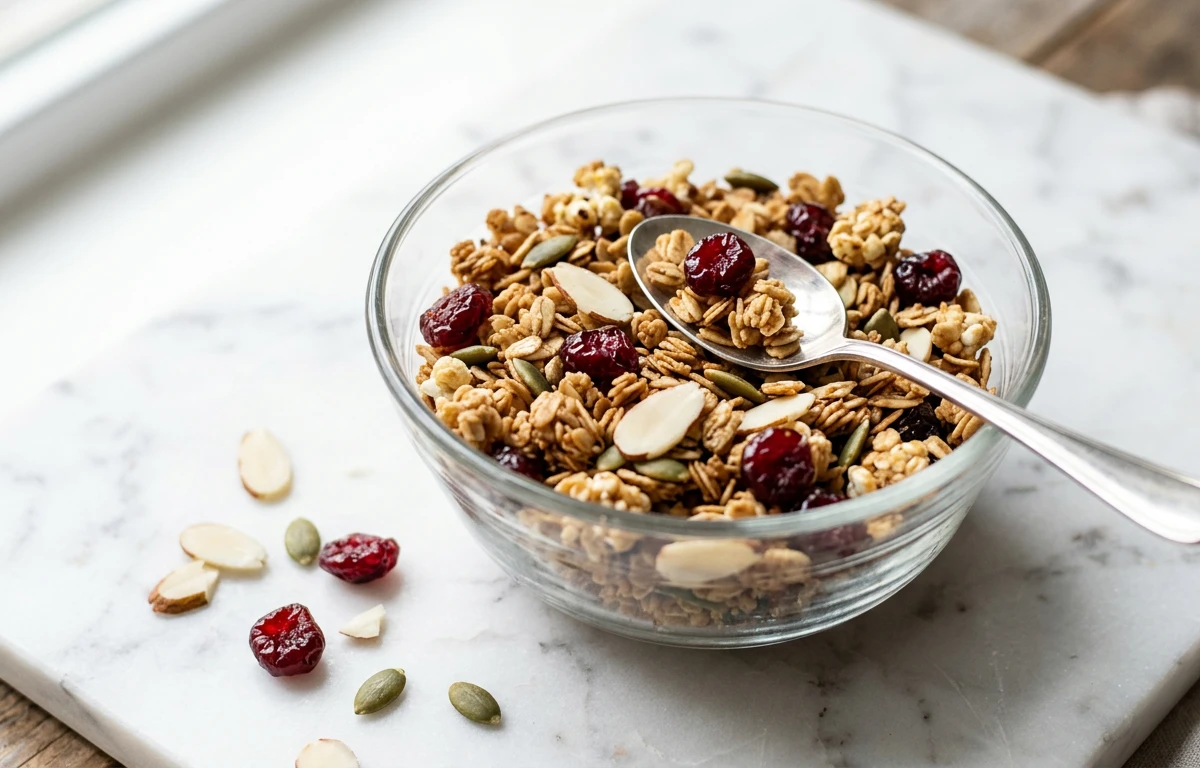 Marzipan-Note Granola