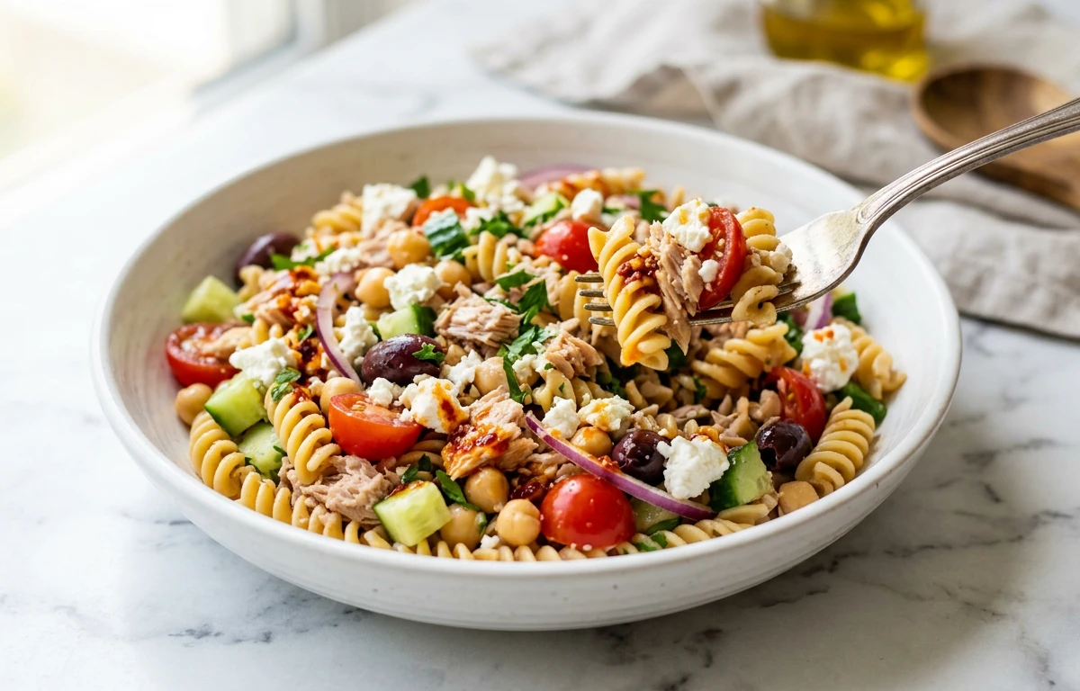 Mediterranean Tuna Pasta Salad
