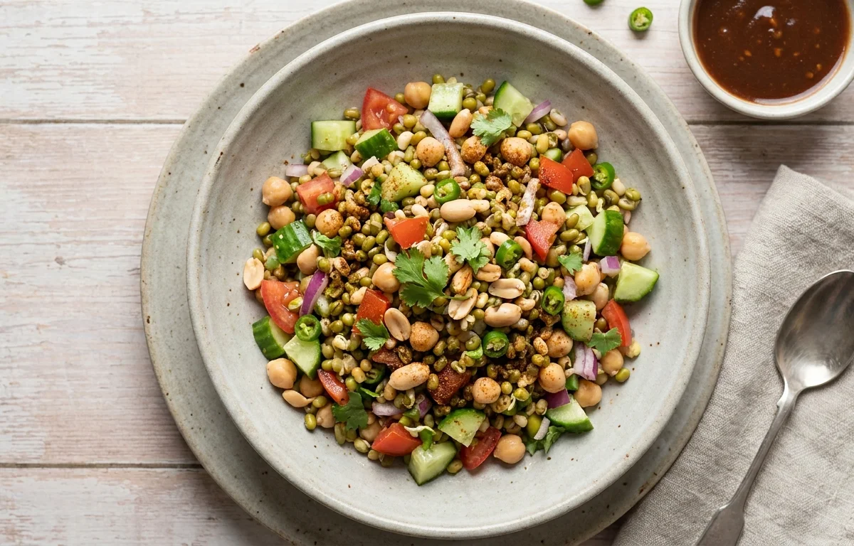 Mixed Sprouts and Peanut Salad