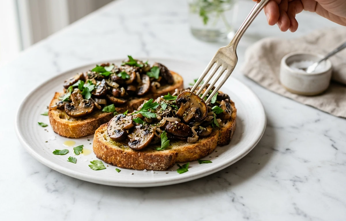 Mushroom and Marjoram Toasts