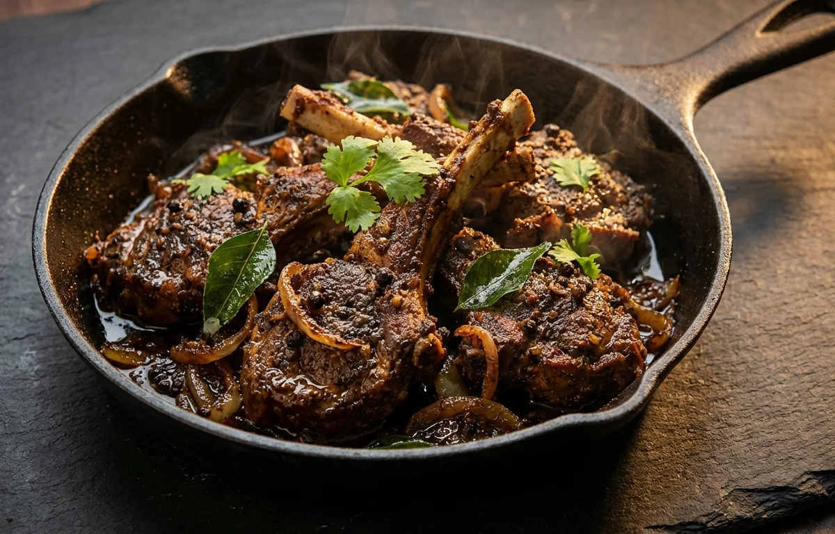 Mutton Chops Pepper Fry