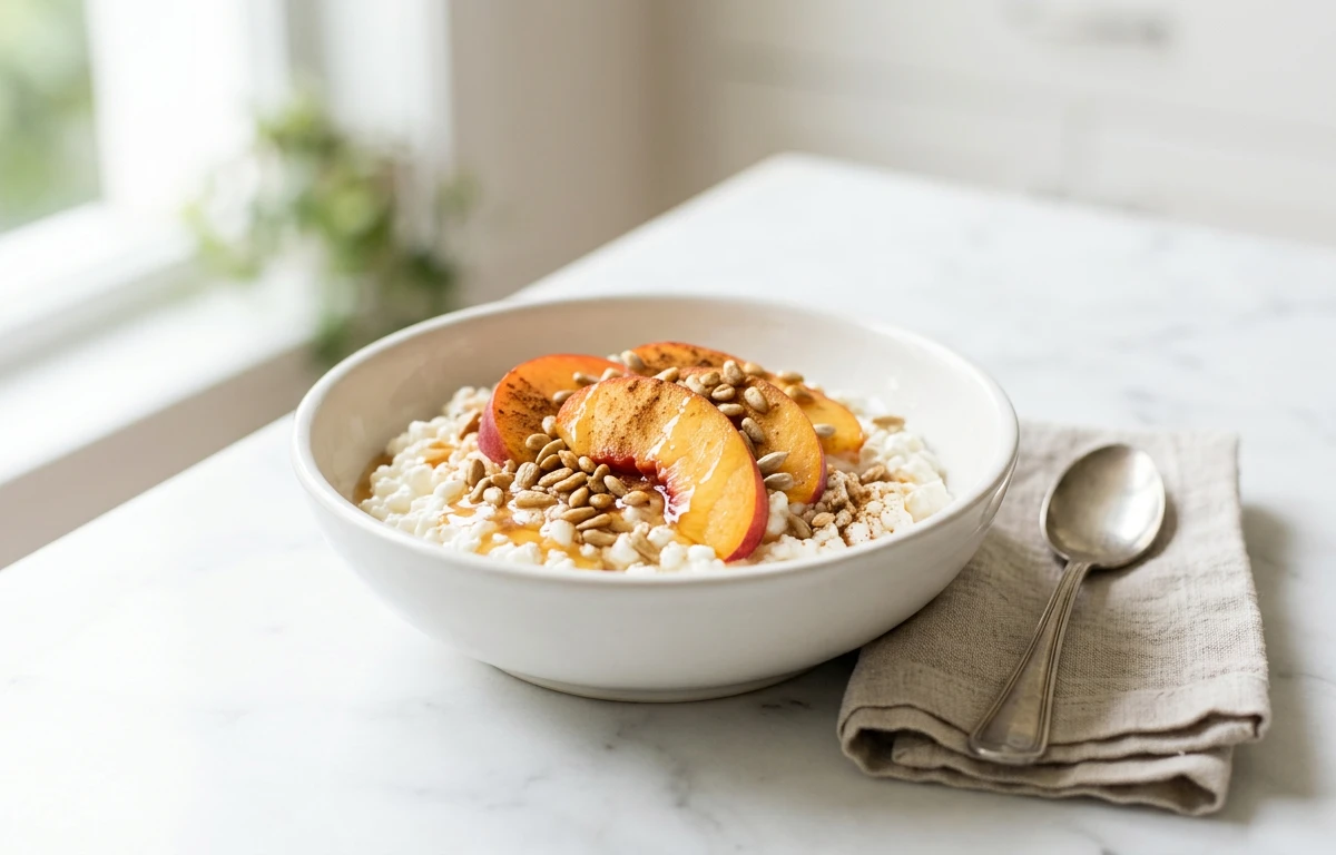 Nectarine & Cottage Cheese Bowl
