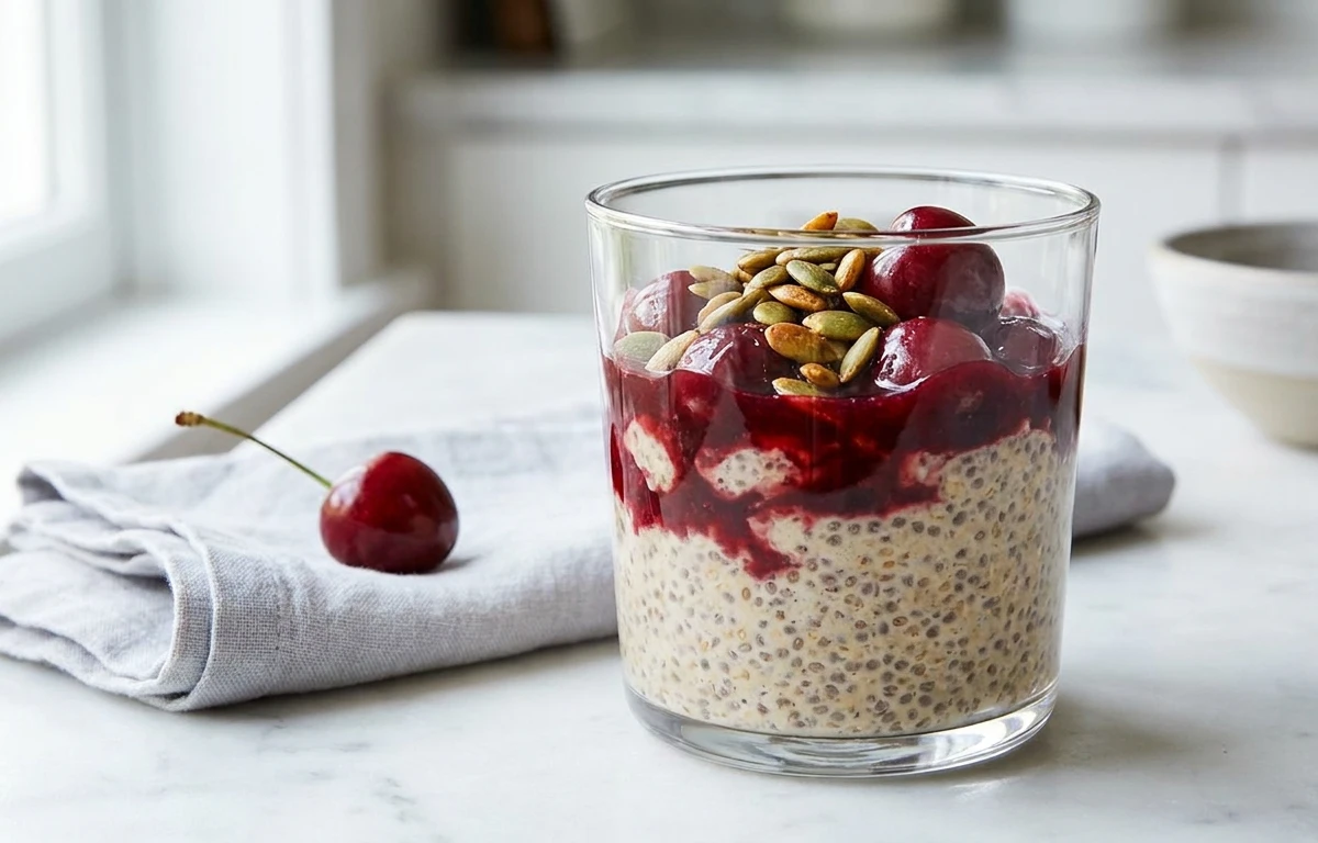 No-Bake Cherry Chia Pudding
