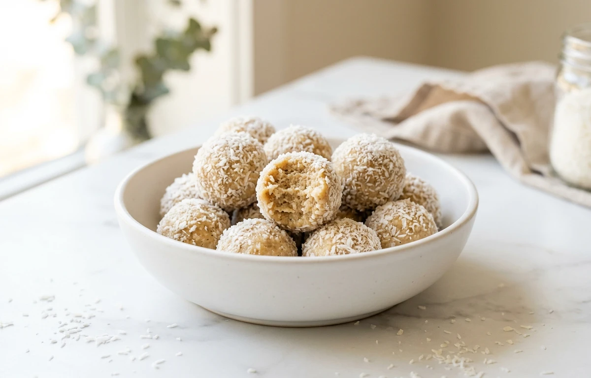 No-Bake Coconut Protein Bites