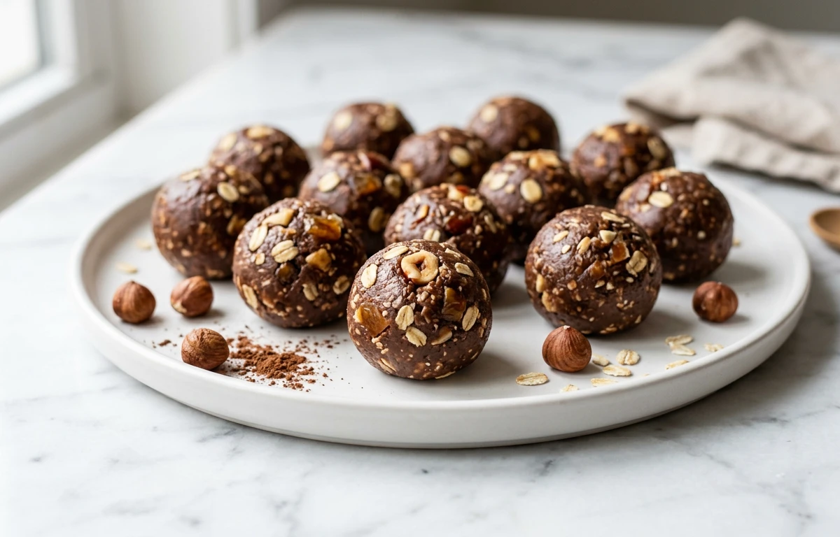 No-Bake Hazelnut Protein Bites