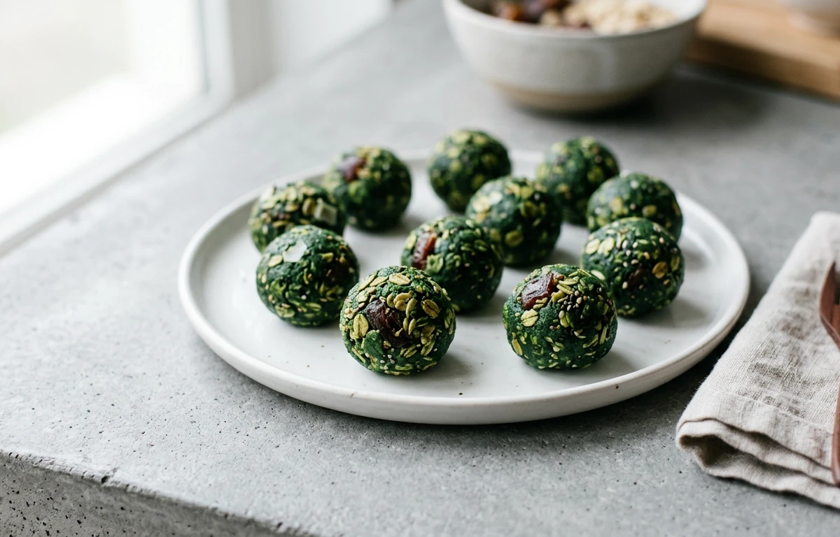 No-Bake Spirulina Protein Bites