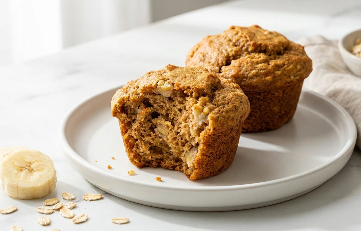 Oat Flour Banana Muffins
