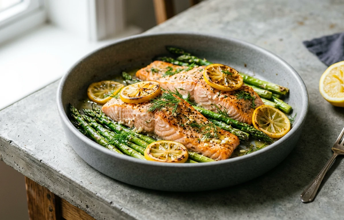 One-Pan Lemon Dill Salmon & Asparagus
