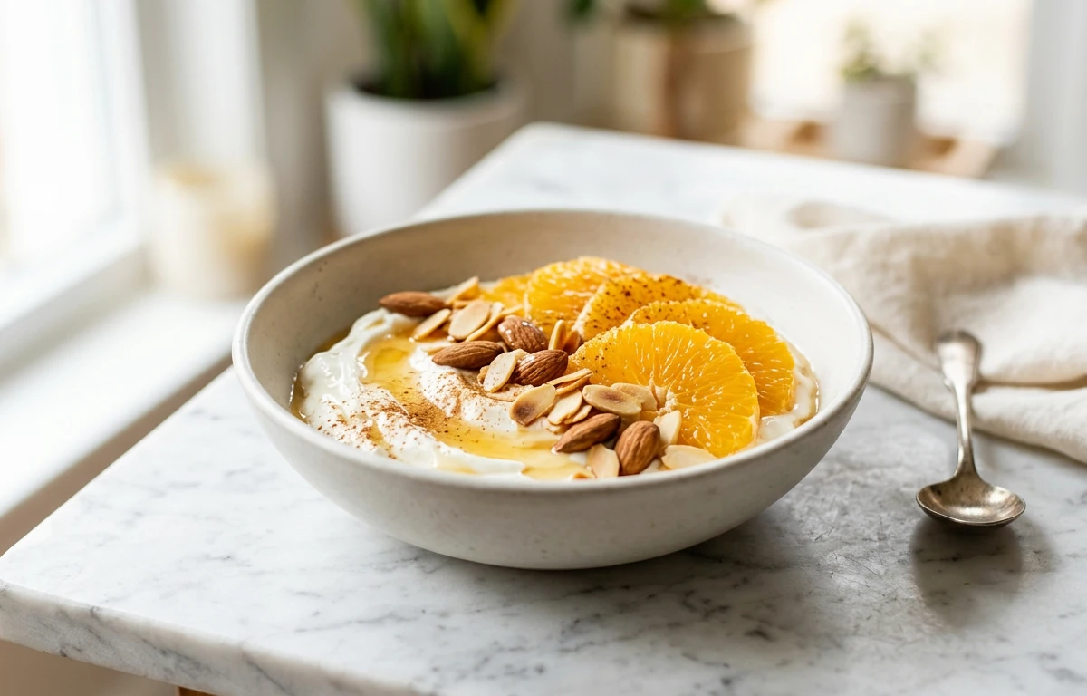 Orange & Almond Yogurt Bowl