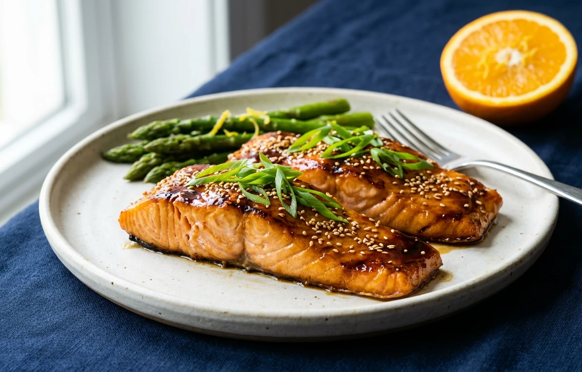Orange & Ginger Glazed Salmon