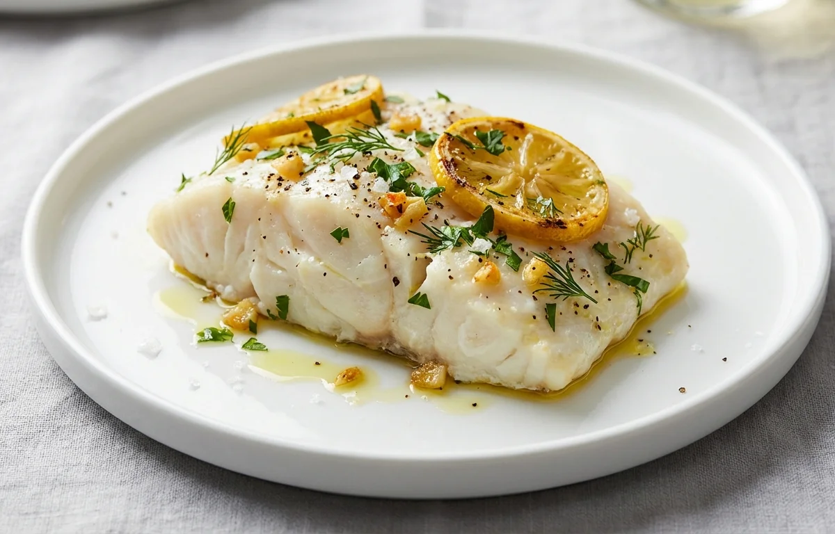 Oven-Baked Cod with Lemon and Herbs